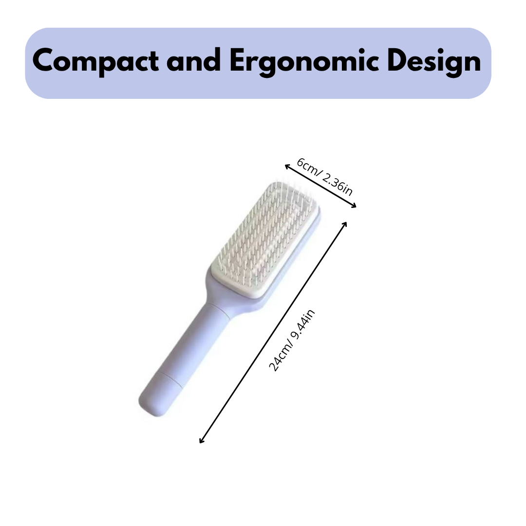 💜 SilkyBrush™ – Self-Cleaning Detangling Hair Brush