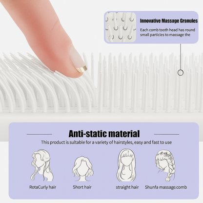 💜 SilkyBrush™ – Self-Cleaning Detangling Hair Brush